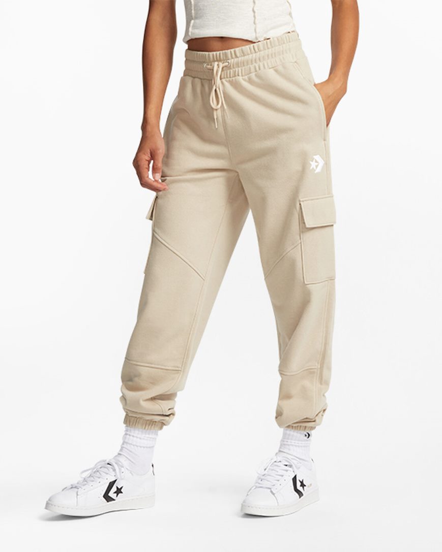 Pantaloni Jogger Dama Converse Clasici Fit Cargo Gri | RO JYFPO031